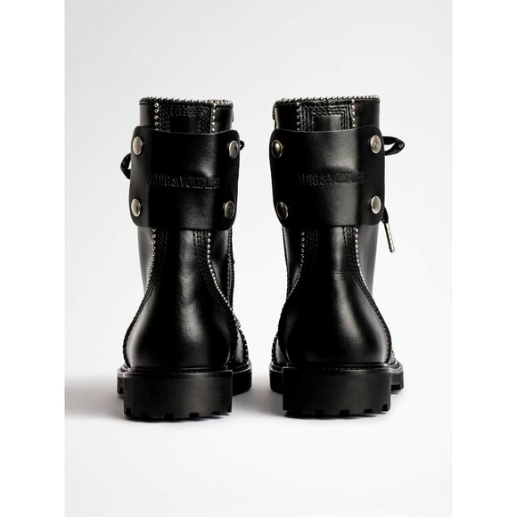 ZADIG & VOLTAIRE Joe Ankle Boots Leather in Black Size 37 / US 6 - Picture 3 of 16